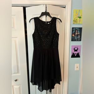 Black Dress with Sequin Top